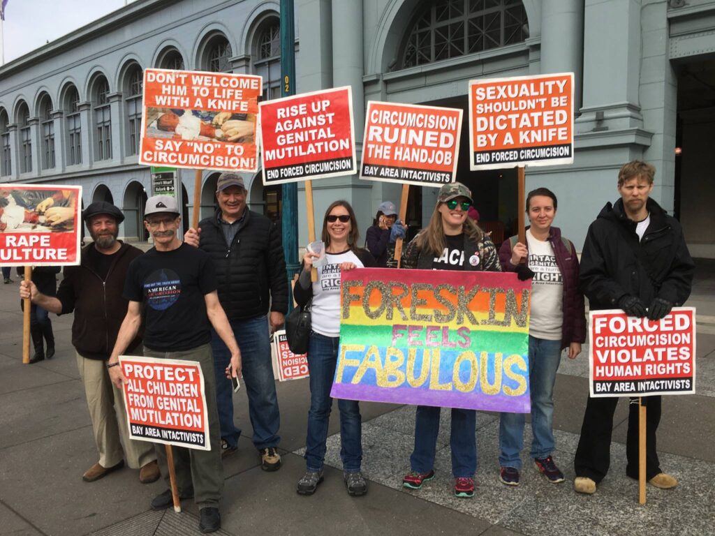 BAI advocates demonstrating in San Francisco 